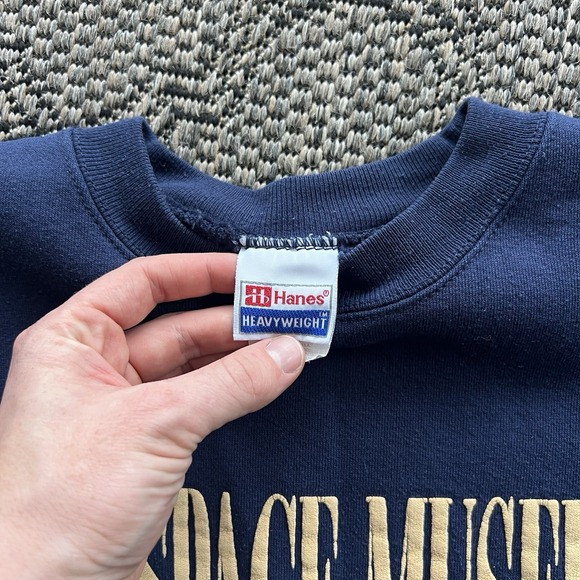 Vintage Smithsonian Sweatshirt Men's XL Navy National Air And Space Museum - Picture 3 of 5